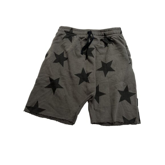 Nununu Star Rounded Sweatshorts in Graphite - Picture 1 of 5